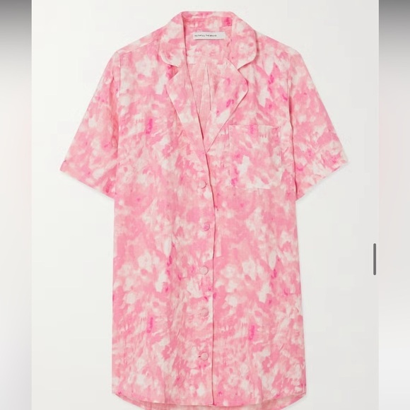FAITHFULL THE BRAND Charlita Shirt Dress in Roos Pink Tie Dye - Picture 3 of 10